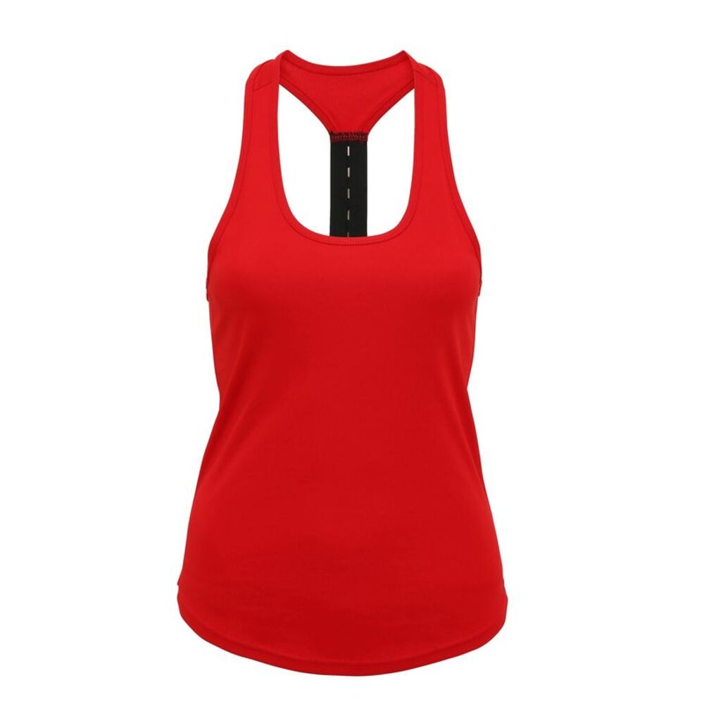 Tri Dri Womens/Ladies Performance Strap Back Tank Top / Fire Red